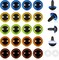 20PCS 15mm Colored Safety Eyes with Washers for Amigurumi, Crochet Dolls, and Plush Toys – Plastic Craft Eyes for DIY Bear and Doll Making